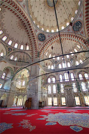 Interior, Fatih Mosque, Istanbul, Turkey, Europe Photographie de stock - Rights-Managed, Code: 841-07204355