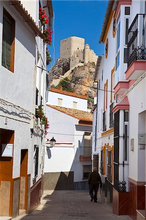 Moorish Tower in the hilltop village of Olvera, Olvera, Cadiz Province, Andalusia, Spain, Europe Fotografie stock - Rights-Managed, Codice: 841-07204422