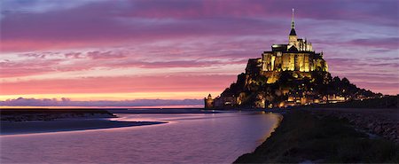 Mont Saint Michel, UNESCO World Heritage Site, Manche, Basse Normandy, France, Europe Stock Photo - Rights-Managed, Code: 841-07204437