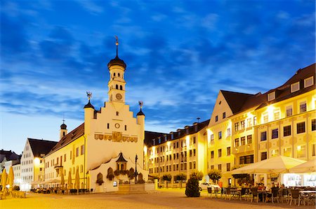 Town Hall, Kempten, Schwaben, Bavaria, Germany, Europe Stock Photo - Rights-Managed, Code: 841-07204463