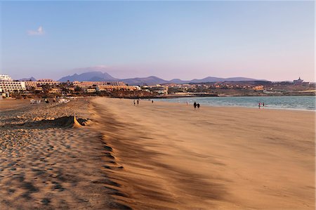 Beach of Costa Calma at sunrise, Fuerteventura, Canary Islands, Spain, Atlantic, Europe Stock Photo - Rights-Managed, Code: 841-07204553