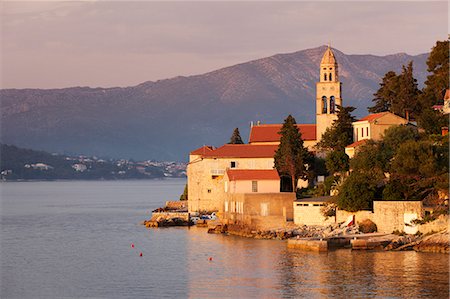simsearch:841-07204662,k - Church in evening light, near Korcula Town, Korcula Island, Dalmatia, Croatia, Europe Stock Photo - Rights-Managed, Code: 841-07204633