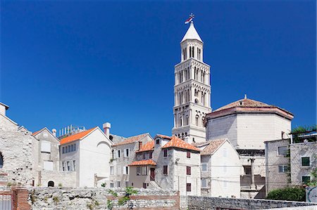 St. Dominus (Sveti Duje) Cathedral, Diocletian's Palace, UNESCO World Heritage Site, Split, Dalmatia, Croatia, Europe Photographie de stock - Rights-Managed, Code: 841-07204679