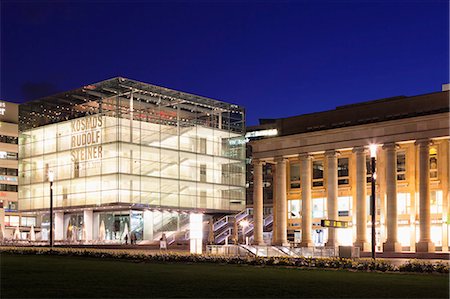 Konigsbau shopping centre and Kunstmuseum at Schlossplatz square, Stuttgart, Baden Wurttemberg, Germany, Europe Photographie de stock - Rights-Managed, Code: 841-07204778