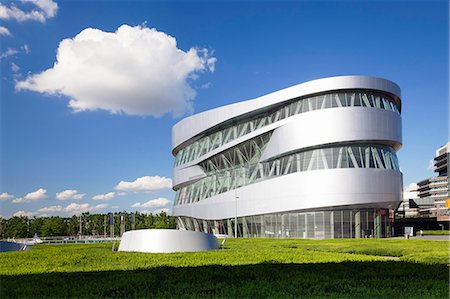 exterior view of building - Mercedes Benz Museum, Stuttgart, Baden Wurttemberg, Germany, Europe Stock Photo - Rights-Managed, Code: 841-07204784