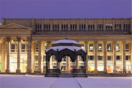 Pavilion and Konigsbau shopping centre at Schlossplatz square in winter, Stuttgart, Baden Wurttemberg, Germany, Europe Stock Photo - Rights-Managed, Code: 841-07204789