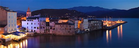 panorama night - Saint Florent, Corsica, France, Mediterranean, Europe Stock Photo - Rights-Managed, Code: 841-07204799