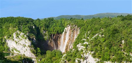 plitvice lakes - Waterfall Veliki Slap, Plitvice Lakes National Park, UNESCO World Heritage Site, Croatia, Europe Foto de stock - Direito Controlado, Número: 841-07204806