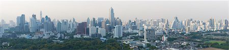 Panoramic view of the city skyline from the roofbar of the Sofitel So Hotel on North Sathorn Road, Bangkok, Thailand, Southeast Asia, Asia Stock Photo - Rights-Managed, Code: 841-07205148