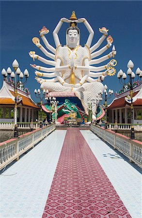 Giant Buddhist statue at Wat Plai Laem, Koh Samui, Thailand, Southeast Asia, Asia Stock Photo - Rights-Managed, Code: 841-07205173