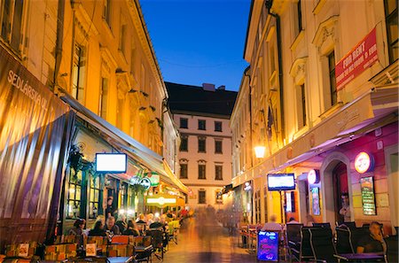 exterior of restaurant and bar in europe - Restaurants, Bratislava, Slovakia, Europe Stock Photo - Rights-Managed, Code: 841-07205251