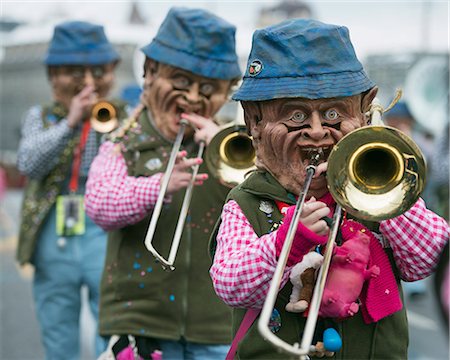 Fasnact spring carnival parade, Lucerne, Switzerland, Europe Foto de stock - Direito Controlado, Número: 841-07205349