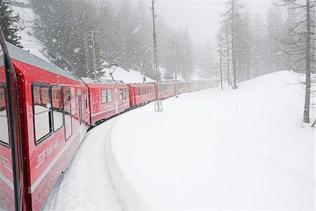 Bernina Railway Line, UNESCO World Heritage Site, Graubunden, Swiss Alps, Switzerland, Europe Stock Photo - Rights-Managed, Code: 841-07205370