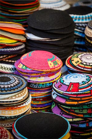 Colourful kipas, Jerusalem, Israel, Middle East Photographie de stock - Rights-Managed, Code: 841-07205387