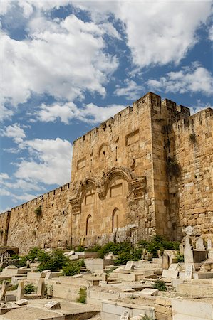 simsearch:841-07590071,k - The Golden Gate on the eastern wall of the Temple Mount, UNESCO World Heritage Site, Jerusalem, Israel, Middle East Stock Photo - Rights-Managed, Code: 841-07205395