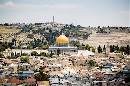 View over the Old City with the Dome of the Rock, UNESCO World Heritage Site, Jerusalem, Israel, Middle East Foto de stock - Con derechos protegidos, Código: 841-07205398