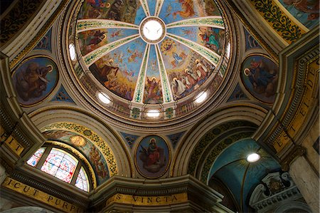 Ceiling in the Church of the Carmelite Stella Maris Monastery on Mount Carmel, Haifa, Israel, Middle East Fotografie stock - Rights-Managed, Codice: 841-07205424