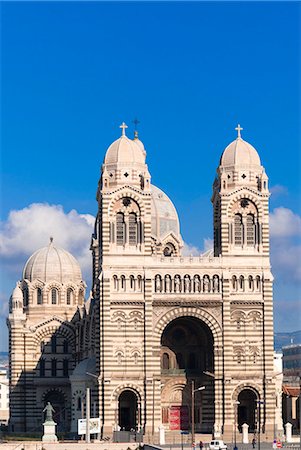 Cathedral of Marseille (Notre-Dame de la Major) (Sainte-Marie-Majeure), Marseille, Bouches du Rhone, Provence-Alpes-Cote-d'Azur, France, Europe Stock Photo - Rights-Managed, Code: 841-07205556