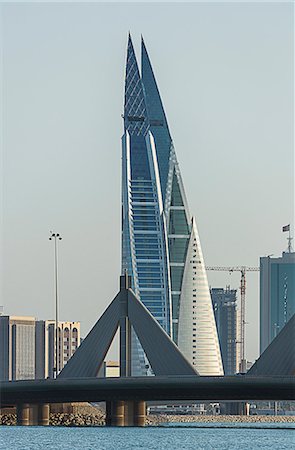 Bahrain World Trade Center, Manama, Bahrain, Middle East Stock Photo - Rights-Managed, Code: 841-07205587
