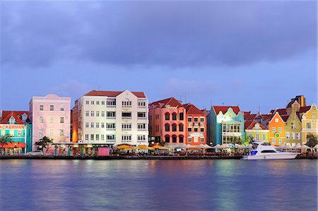 Buildings on Handelskade Street, Punda District, UNESCO World Heritage Site, Willemstad, Curacao, West Indies, Netherlands Antilles, Caribbean, Central America Stock Photo - Rights-Managed, Code: 841-07205607