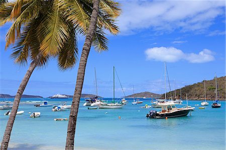 Boats in Cruz Bay, St. John, United States Virgin Islands, West Indies, Caribbean, Central America Photographie de stock - Rights-Managed, Code: 841-07205637