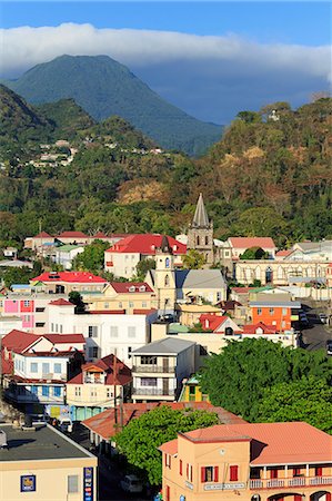 Downtown Roseau, Dominica, Windward Islands, West Indies, Caribbean, Central America Foto de stock - Con derechos protegidos, Código: 841-07205631