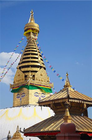 simsearch:862-03365423,k - Swayambhunath Stupa, UNESCO World Heritage Site, Kathmandu, Nepal, Asia Foto de stock - Con derechos protegidos, Código: 841-07205776