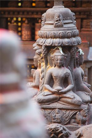 simsearch:841-07205786,k - Statues at Swayambhunath Stupa, UNESCO World Heritage Site, Kathmandu, Nepal, Asia Stock Photo - Rights-Managed, Code: 841-07205783