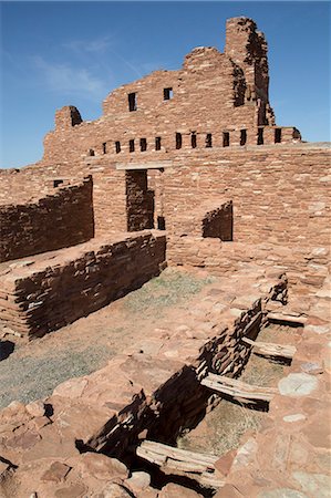 simsearch:841-07205835,k - Mission of San Gregorio de Abo, built between 1622 and 1627, Salinas Pueblo Missions National Monument, New Mexico, United States of America, North America Stockbilder - Lizenzpflichtiges, Bildnummer: 841-07205844