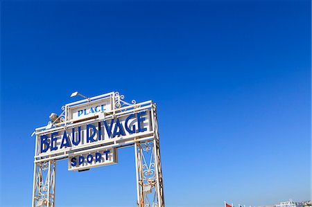 simsearch:841-06031897,k - Beau Rivage beach sign, Nice, Alpes Maritimes, Provence, Cote d'Azur, French Riviera, France, Europe Stockbilder - Lizenzpflichtiges, Bildnummer: 841-07205918
