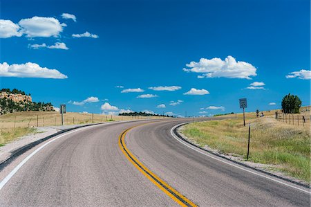 road nobody - Road leading to the Devils Tower National Monument, Wyoming, United States of America, North America Stock Photo - Rights-Managed, Code: 841-07205979