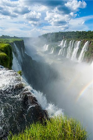 rainbow falls - Foz de Iguazu (Iguacu Falls), Iguazu National Park, UNESCO World Heritage Site, Argentina, South America Stock Photo - Rights-Managed, Code: 841-07206054