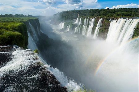 rainbow falls - Foz de Iguazu (Iguacu Falls), Iguazu National Park, UNESCO World Heritage Site, Argentina, South America Stock Photo - Rights-Managed, Code: 841-07206055