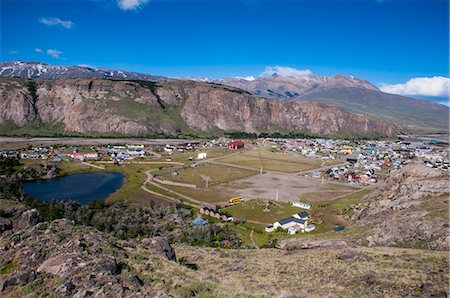 el chalten - Panorama of El Chalten, Los Glaciares National Park, UNESCO World Heritage Site, Santa Cruz Province, Patagonia, Argentina, South America Stock Photo - Rights-Managed, Code: 841-07206076