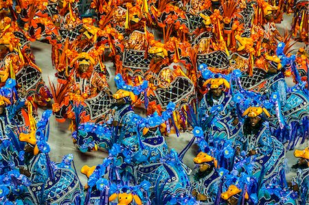 défilé (cortège) - Samba Parade at the Carnival in Rio de Janeiro, Brazil, South America Photographie de stock - Rights-Managed, Code: 841-07206109