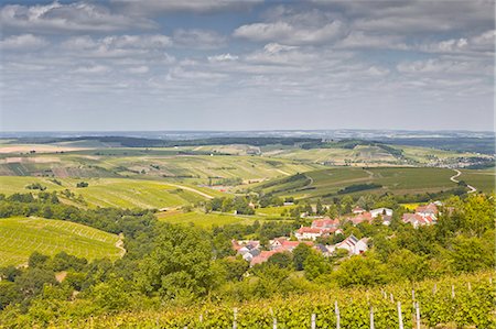 Looking down on the village of Amigny near to Sancerre, an area famous for its wine, Cher, Centre, France, Europe Foto de stock - Con derechos protegidos, Código: 841-07206557