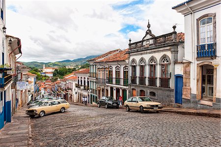 Streets, Ouro Preto, UNESCO World Heritage Site, Minas Gerais, Brazil, South America Stock Photo - Rights-Managed, Code: 841-07201483