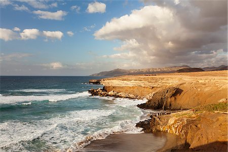 fuerteventura - Sunset at Playa del Viejo Rey, La Pared, Fuerteventura, Canary Islands, Spain, Atlantic, Europe Foto de stock - Con derechos protegidos, Código: 841-07201546