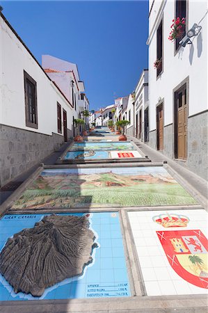 simsearch:841-07201543,k - Ceramic tiles showing parts of the Canary Islands, Firgas, Gran Canaria, Canary Islands, Spain, Europe Stockbilder - Lizenzpflichtiges, Bildnummer: 841-07201559
