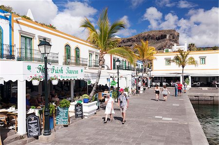 Old town, Puerto de Mogan, Gran Canaria, Canary Islands, Spain, Europe Photographie de stock - Rights-Managed, Code: 841-07201564