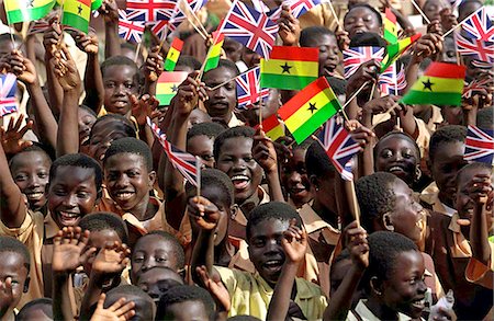 people of ghana africa - Children in Accra waving British and Ghana flags Stock Photo - Rights-Managed, Code: 841-07201657