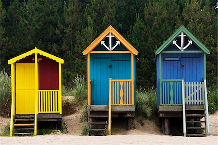 european beach huts - Beach huts in Wells-Next-The-Sea, Norfolk, United Kingdom Stock Photo - Rights-Managed, Code: 841-07201993