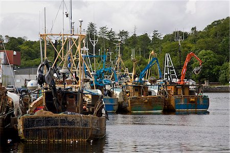 Trawler fishing boats in Stornoway, Outer Hebrides, United Kingdom Stock Photo - Rights-Managed, Code: 841-07202029