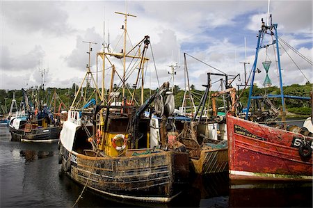 Trawler fishing boats in Stornoway, Outer Hebrides, United Kingdom Stock Photo - Rights-Managed, Code: 841-07202031