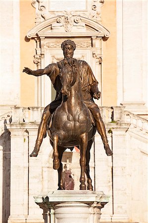 statue (object) - Statue of Marcus Aurelius, Rome, Lazio, Italy, Europe Photographie de stock - Rights-Managed, Code: 841-07202180