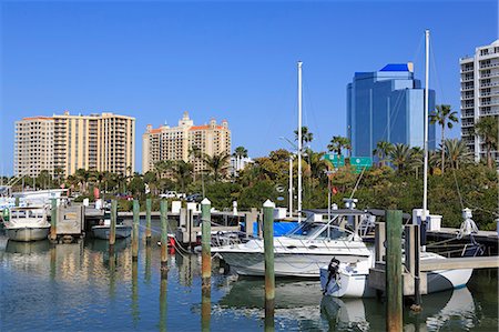 sarasota - Bayfront Marina, Sarasota, Florida, United States of America, North America Foto de stock - Con derechos protegidos, Código: 841-07202253