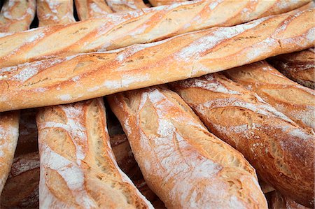 french breads - French baguettes, Paris, France, Europe Foto de stock - Con derechos protegidos, Código: 841-07202319