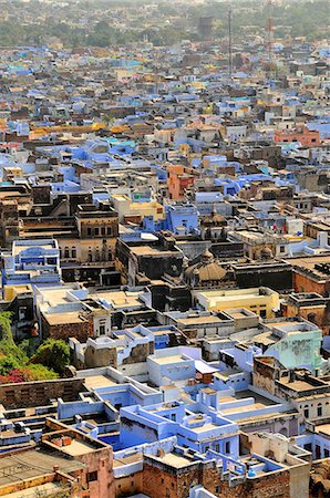 rajasthan - The blue buildings of Bundi, Rajasthan, India, Asia Stock Photo - Rights-Managed, Code: 841-07202334