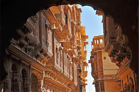 Patwa havelis, renowned private mansion in Jaisalmer, Rajasthan, India, Asia Foto de stock - Con derechos protegidos, Código: 841-07202340