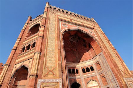 Monumental Gate (Buland Darwaza), Jama Masjid Mosque, Fatehpur Sikri, UNESCO World Heritage Site, Uttar Pradesh, India, Asia Foto de stock - Con derechos protegidos, Código: 841-07202385